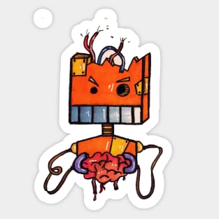 robot boy Sticker